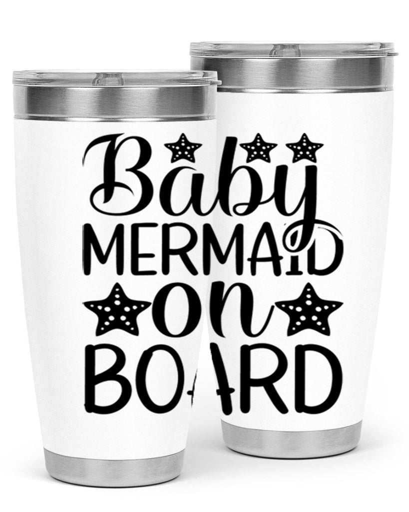 Baby Mermaid On Board 32#- mermaid- Tumbler