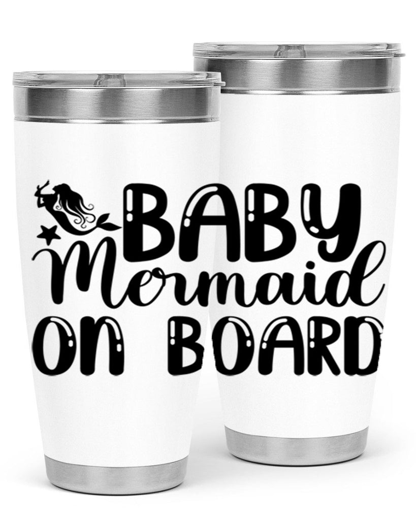 Baby Mermaid on Board 35#- mermaid- Tumbler