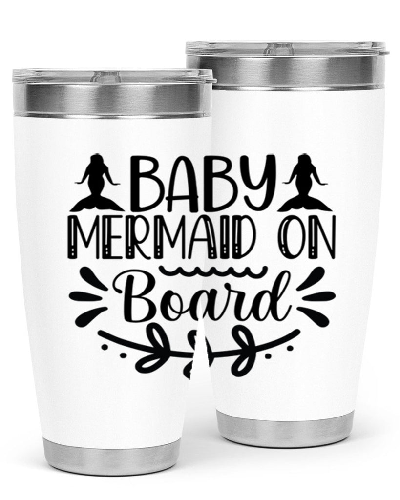 Baby mermaid on board 30#- mermaid- Tumbler