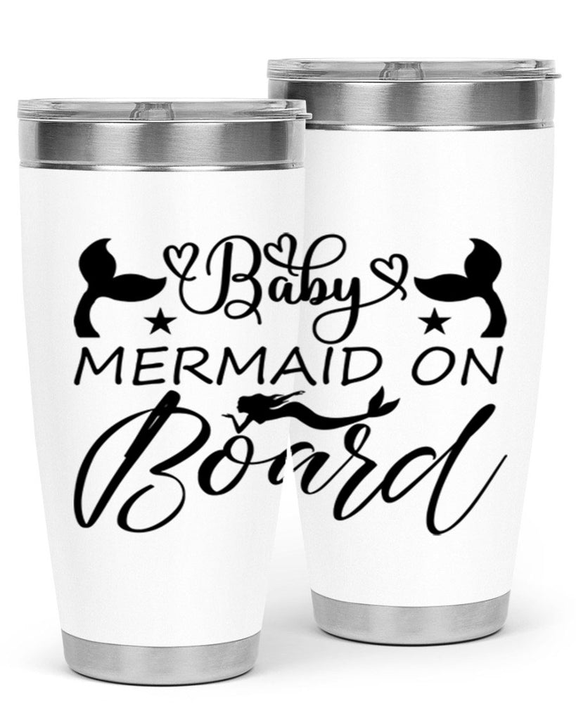 Baby mermaid on board 31#- mermaid- Tumbler