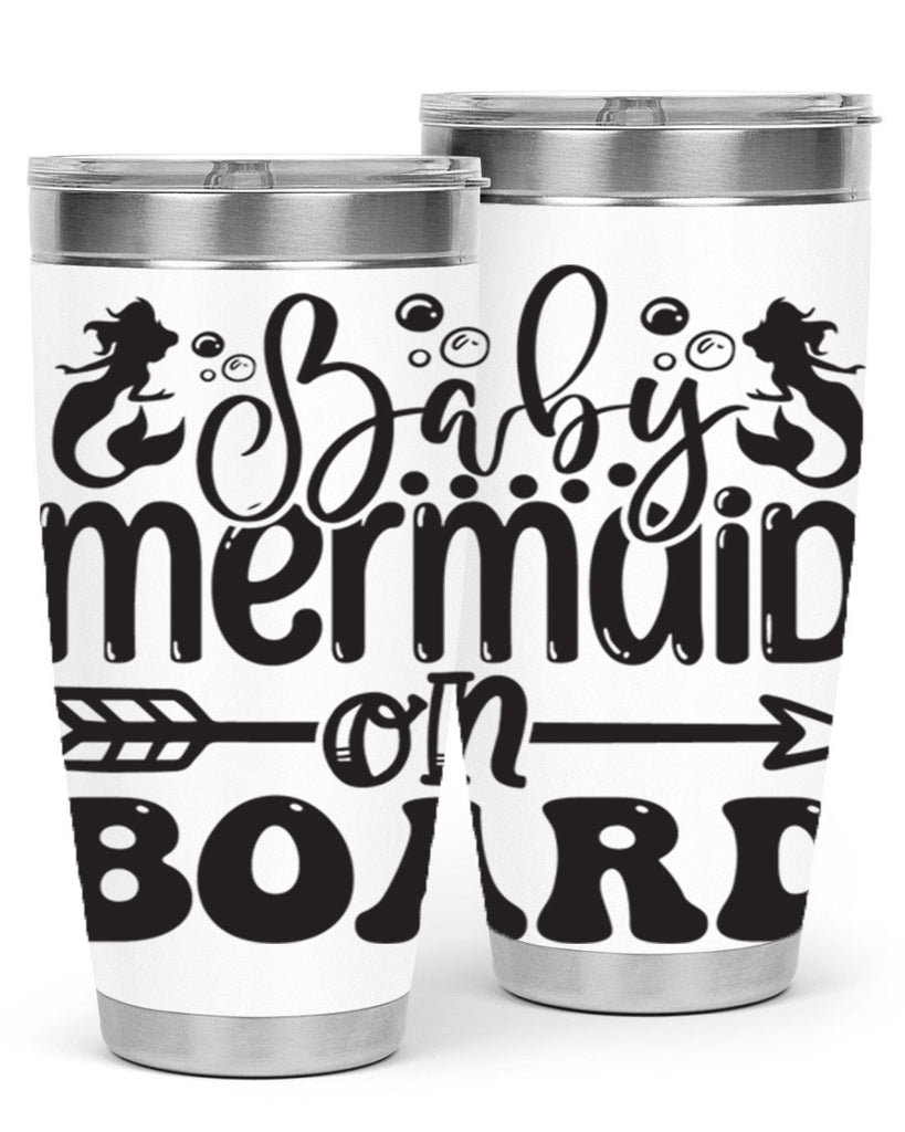 Baby mermaid on board 34#- mermaid- Tumbler