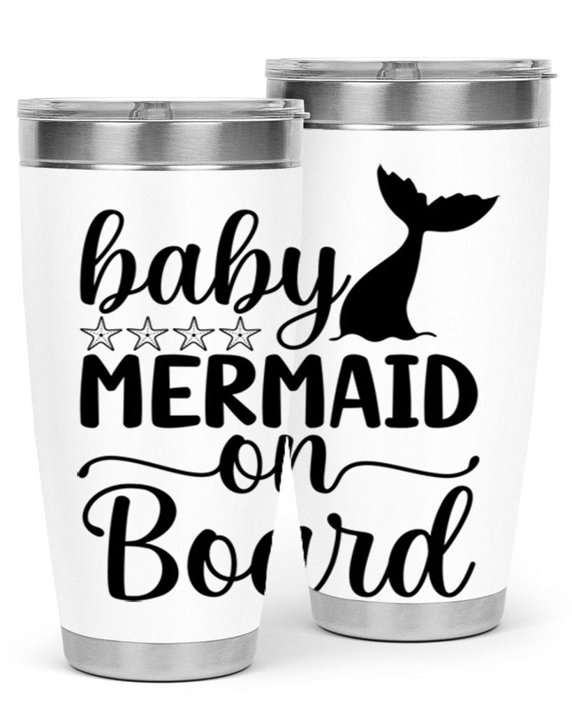 Baby mermaid on board 36#- mermaid- Tumbler