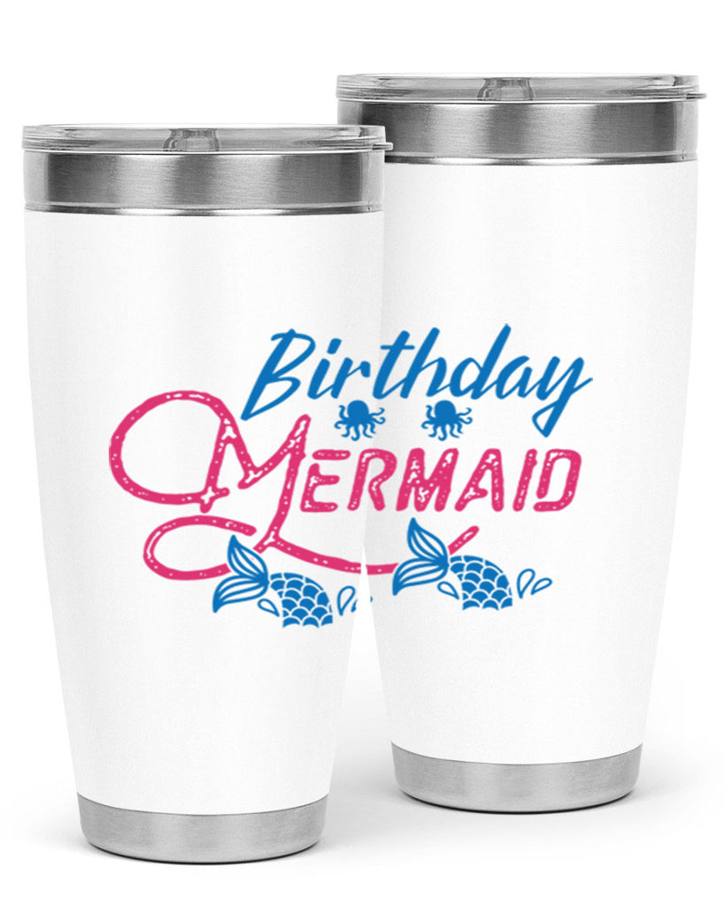 Birthday Mermaid 71#- mermaid- Tumbler