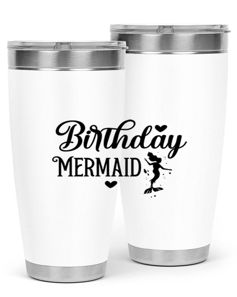 Birthday Mermaid 72#- mermaid- Tumbler