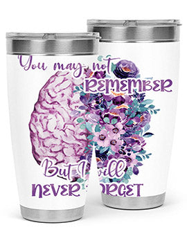 Brain Floral AlzheimerS Awareness 128#- alzheimers- Tumbler