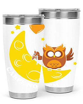 Carpe Noctem Moon Stars Owl A TurtleRabbit 1#- owl- Tumblers