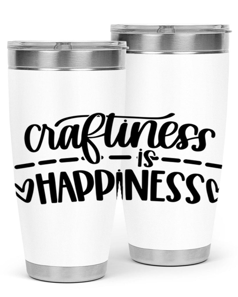 Craftiness Is Happiness 35#- crafting- Tumbler