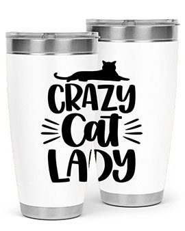 Crazy Cat Lady Style 92#- cat- Tumbler