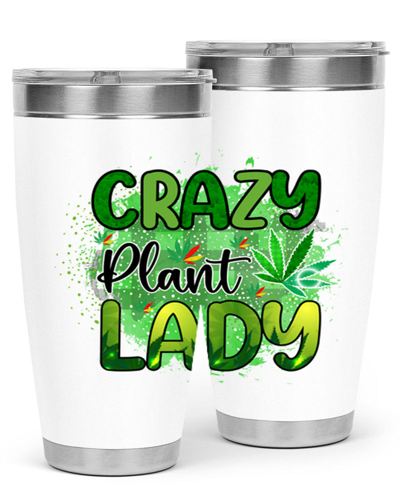 Crazy Plant Lady 64#- marijuana- Tumbler