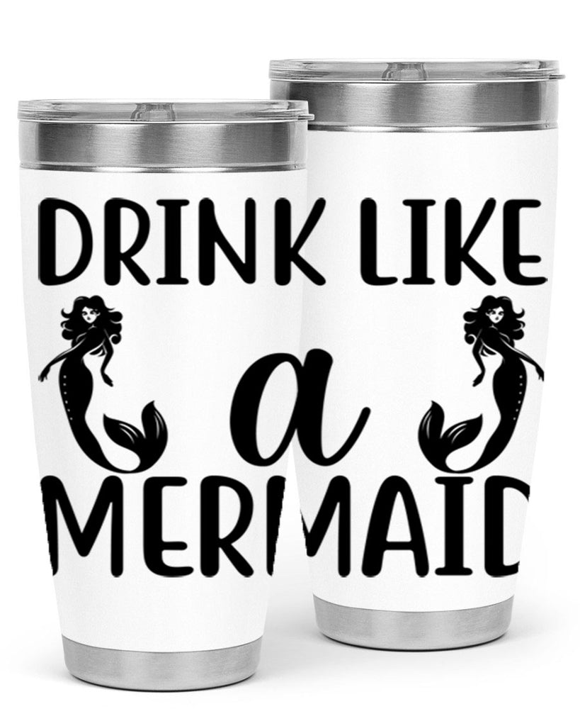 Drink like a mermaid 148#- mermaid- Tumbler