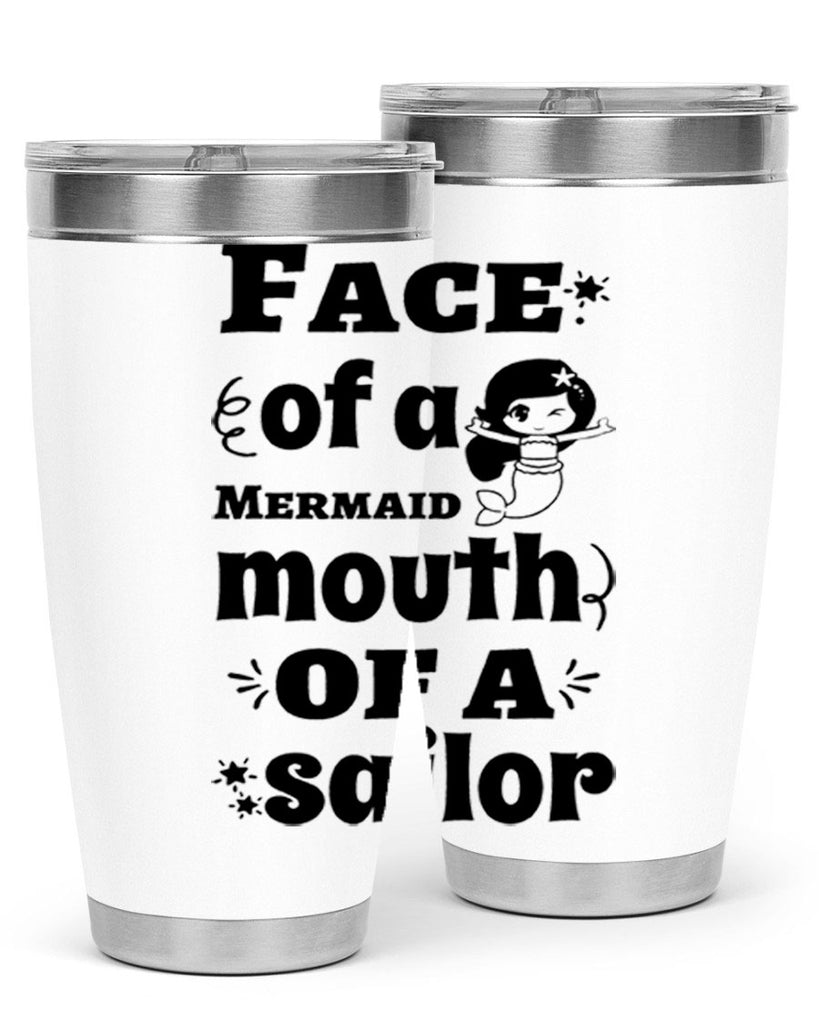 Face of a Mermaid mouth 164#- mermaid- Tumbler