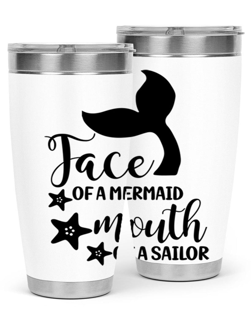 Face of a Mermaid mouth 165#- mermaid- Tumbler