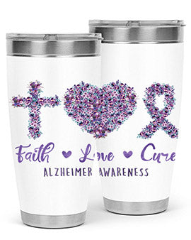 Faih Love Cure AlzheimerS Awareness 137#- alzheimers- Tumbler