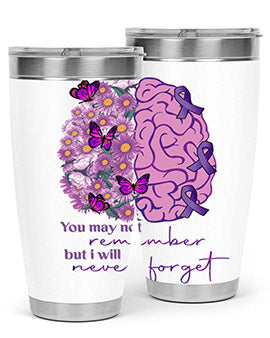 Floral Brain I Will Never Forget 146#- alzheimers- Tumbler