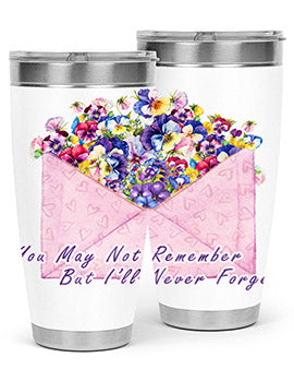 Floral Buerfly AlzheimerS Awareness 147#- alzheimers- Tumbler