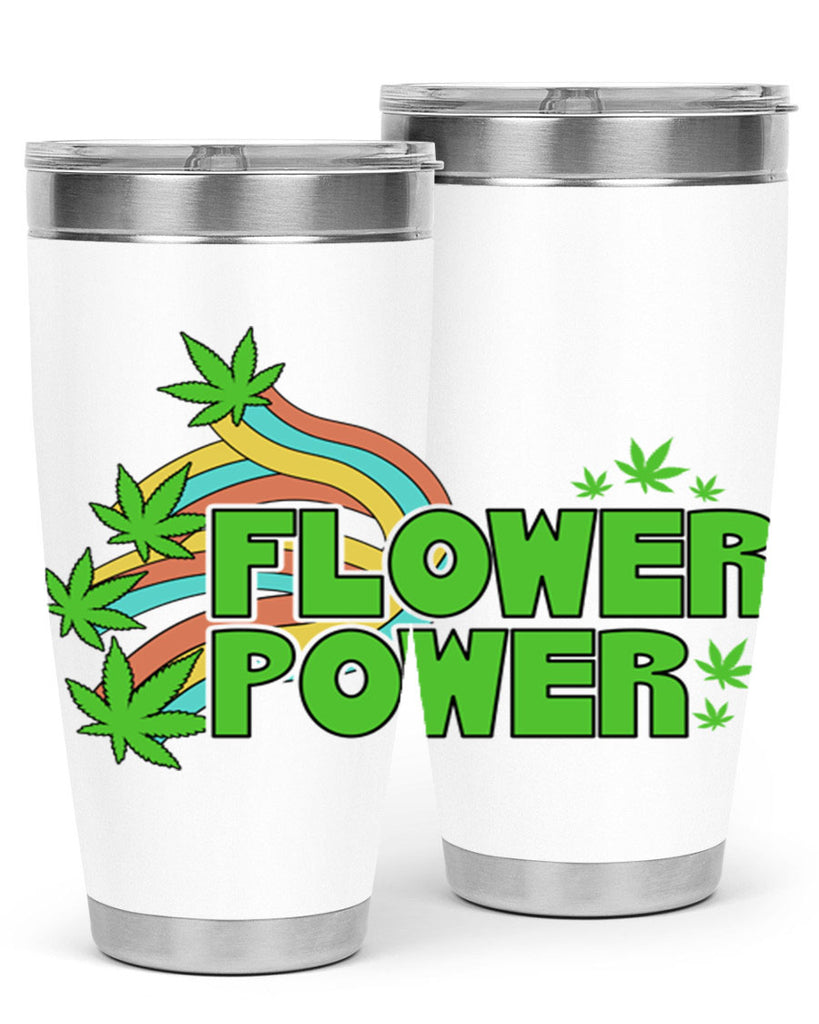 Flower Power Cannabis leaf 86#- marijuana- Tumbler