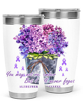 Flower Remember AlzheimerS Awareness 148#- alzheimers- Tumbler