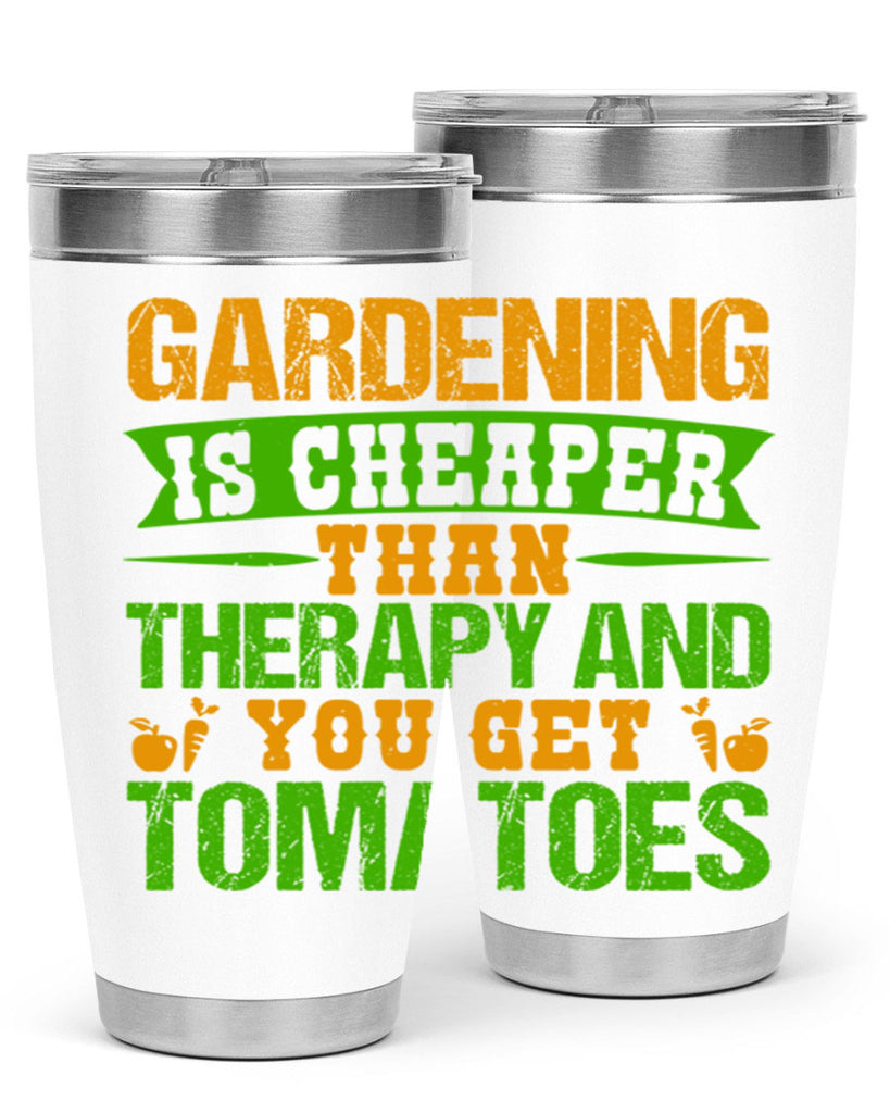 Gardening is cheaper than therapy 63#- farming and gardening- Tumbler