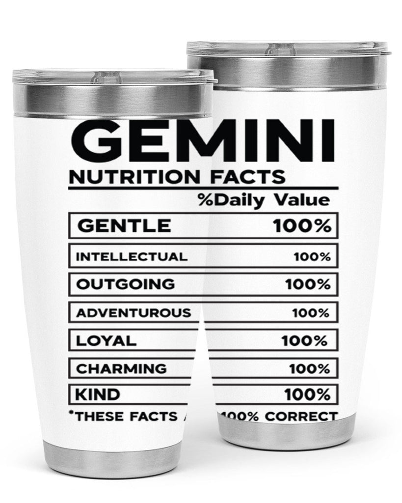 Gemini Nutrition Facts 220#- zodiac- Tumbler