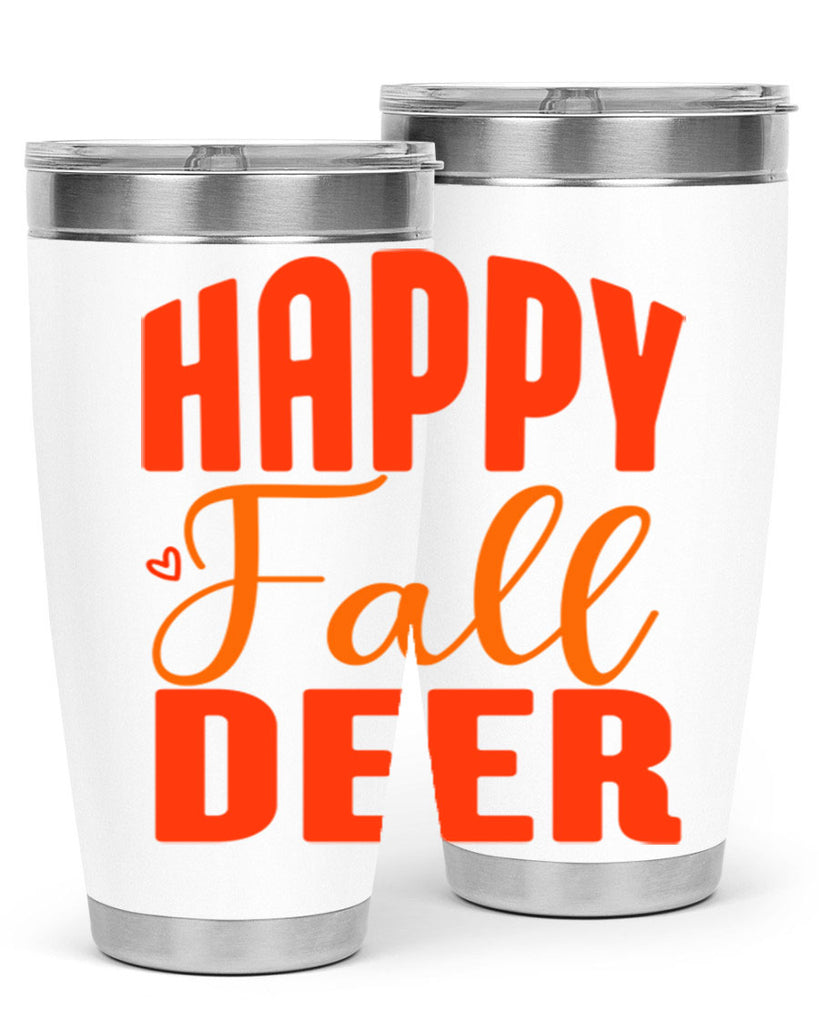 Happy Fall Deer Design 218#- fall- Tumbler