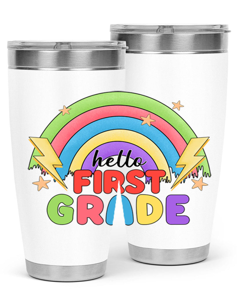 Hello 1st Grade Rainbow 13#- 1st grade- Tumbler