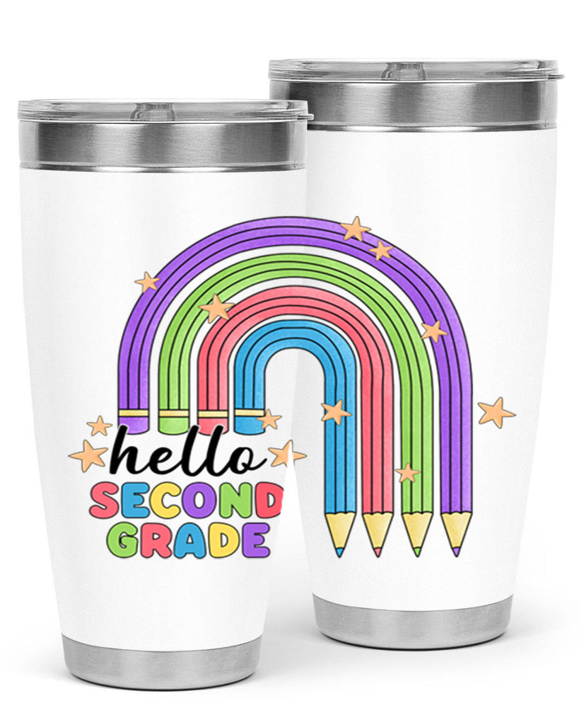 Hello 2nd Grade Pencil Rainbow 11#- second grade- Tumbler