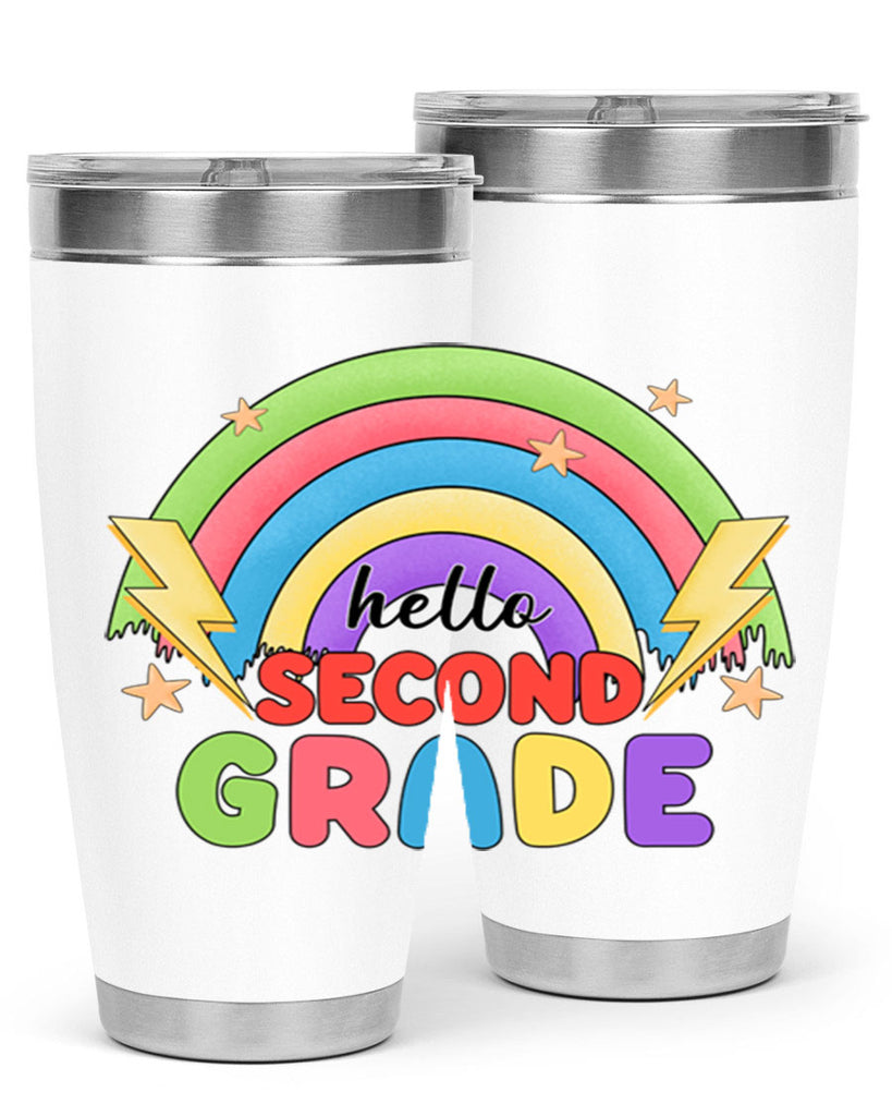 Hello 2nd Grade Rainbow 12#- second grade- Tumbler