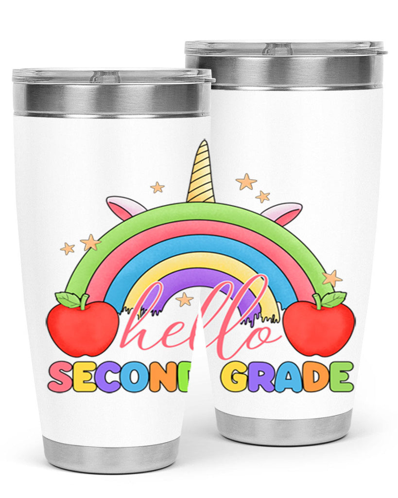 Hello 2nd Grade Unicorn Rainbow 13#- second grade- Tumbler