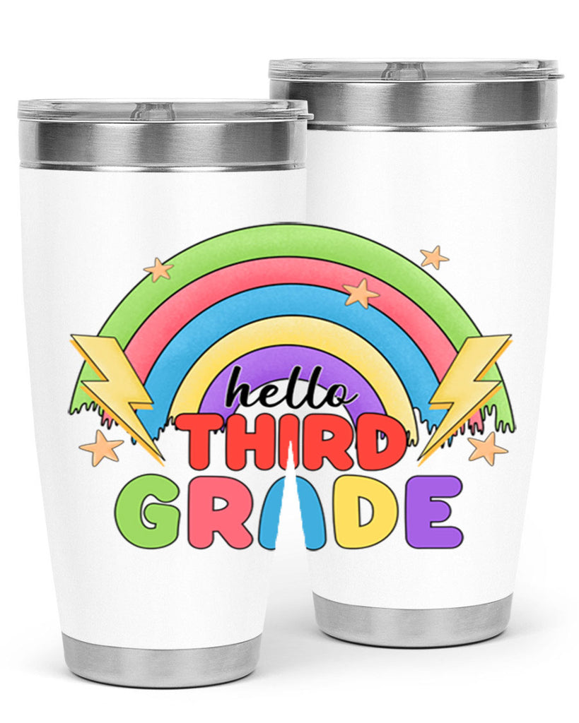 Hello 3rd Grade Rainbow 12#- 3rd grade- Tumbler