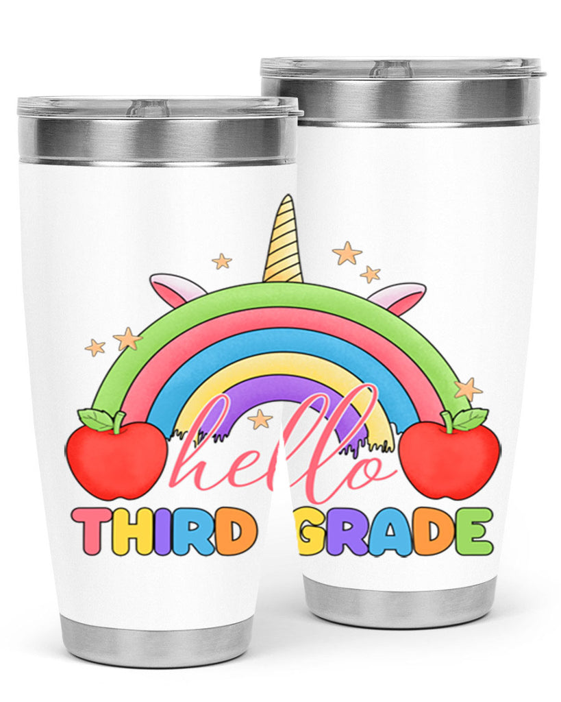 Hello 3rd Grade Unicorn Rainbow 13#- 3rd grade- Tumbler