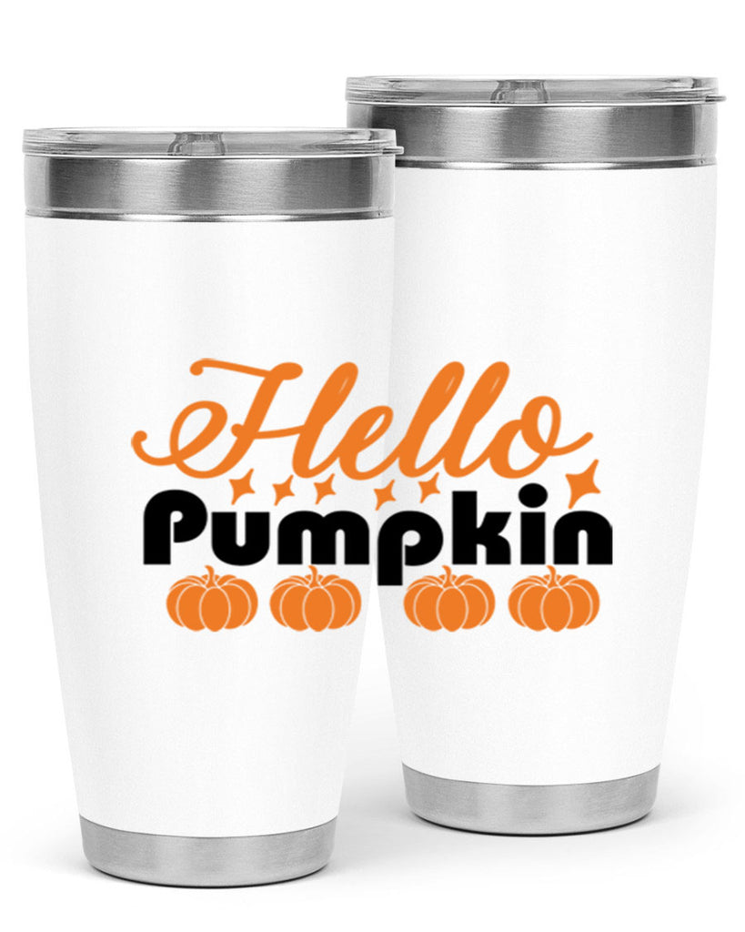 Hello Pumpkin 292#- fall- Tumbler