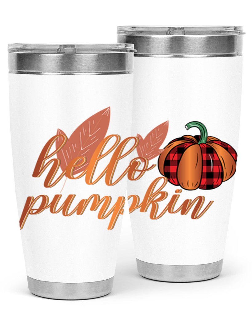 Hello Pumpkin 294#- fall- Tumbler