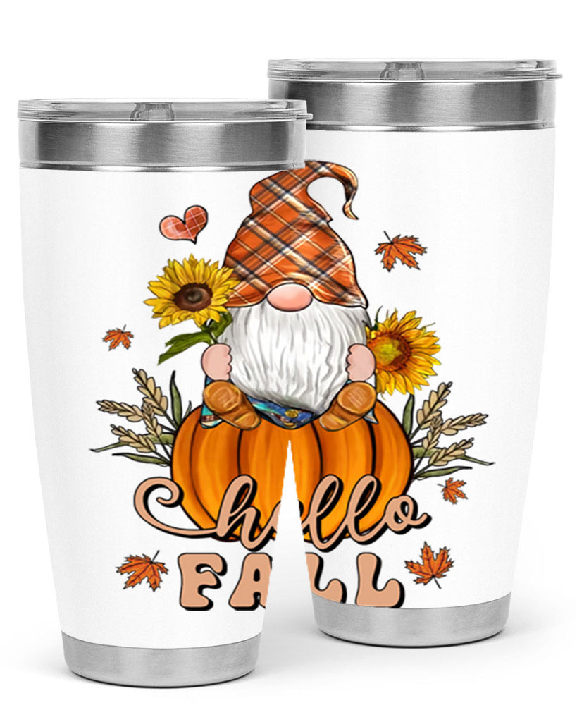 HelloFallAutumnGnome 298#- fall- Tumbler