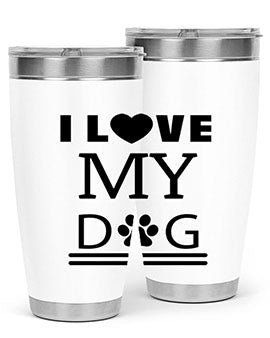 I Love My Dog Style 41#- dog- Tumbler