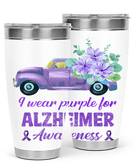 I Wear Purple For AlzheimerS Awareness 168#- alzheimers- Tumbler