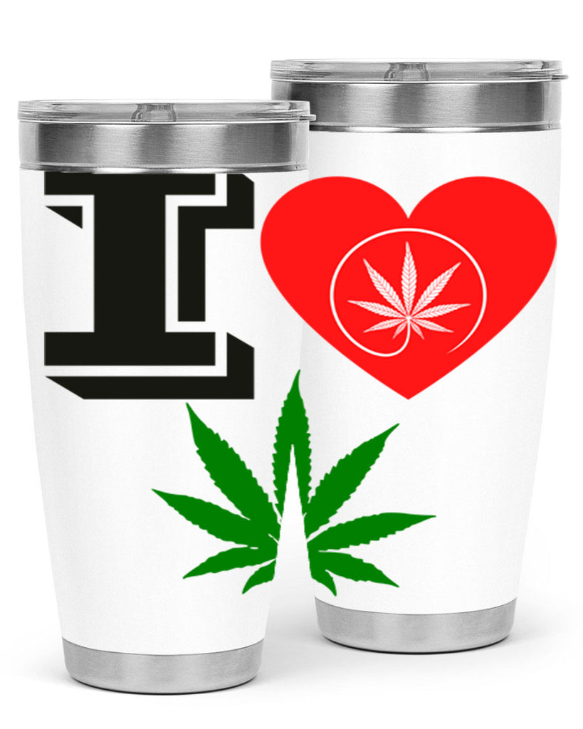 I love Cannabis heart 126#- marijuana- Tumbler