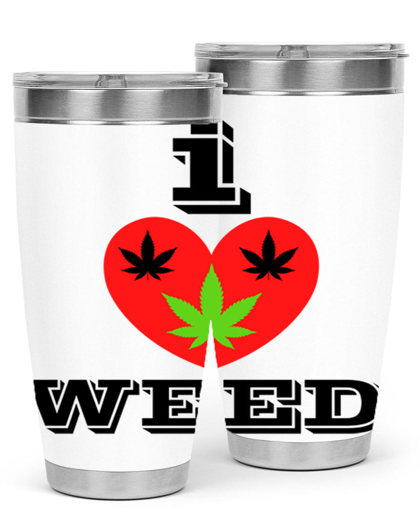 I love weed 128#- marijuana- Tumbler