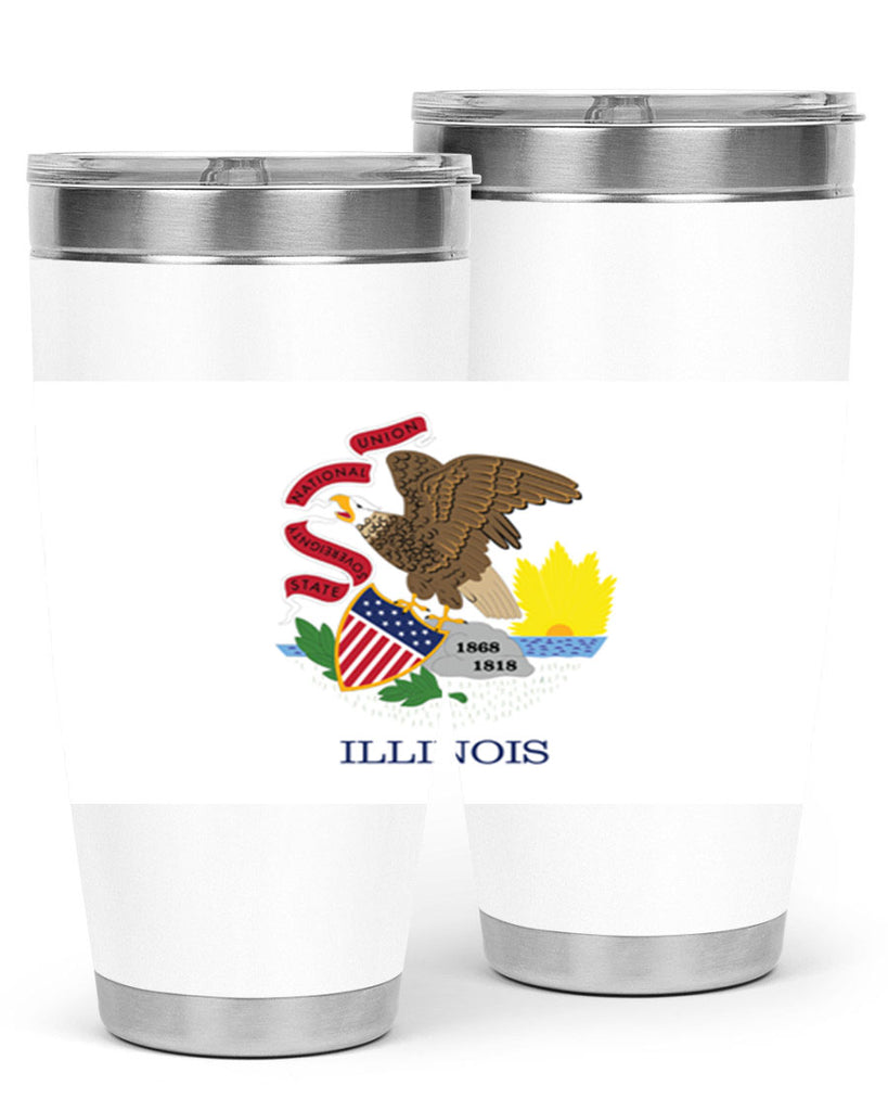 Illinois 39#- Us Flags- Tumbler