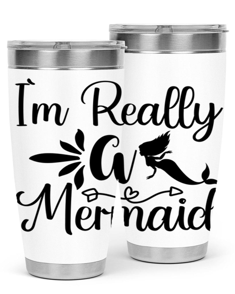 Im really a mermaid 261#- mermaid- Tumbler