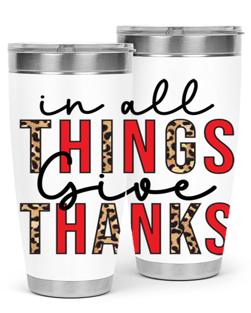 In all things give thanks 352#- fall- Tumbler