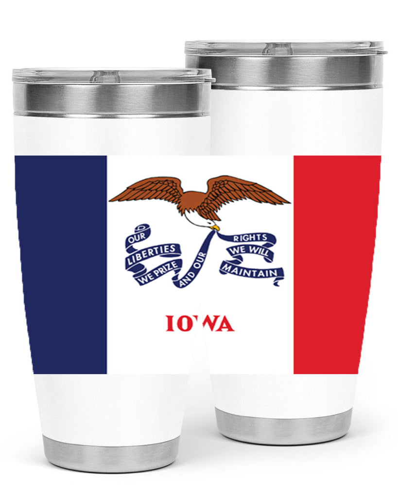 Iowa 37#- Us Flags- Tumbler