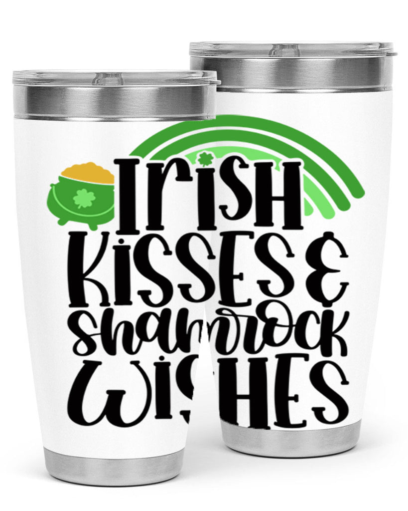 Irish Kisses Shamrock Wishes Style 80#- St Patricks Day- Tumbler