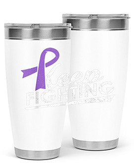 Keep Fighting Alzheimers Epilepsy Warrior Awareness Ribbon 189#- alzheimers- Tumbler