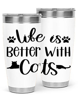 Life Is Better With A Cats Style 99#- cat- Tumbler