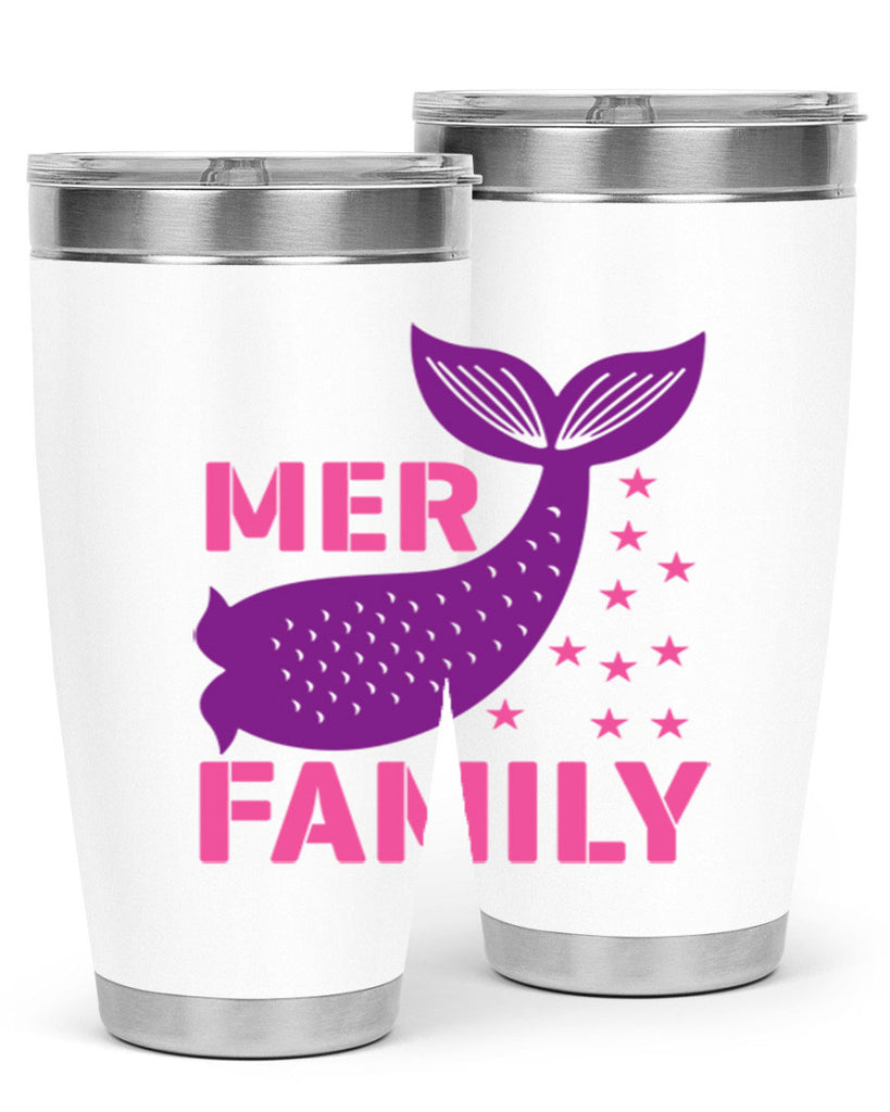 Mer Family 327#- mermaid- Tumbler