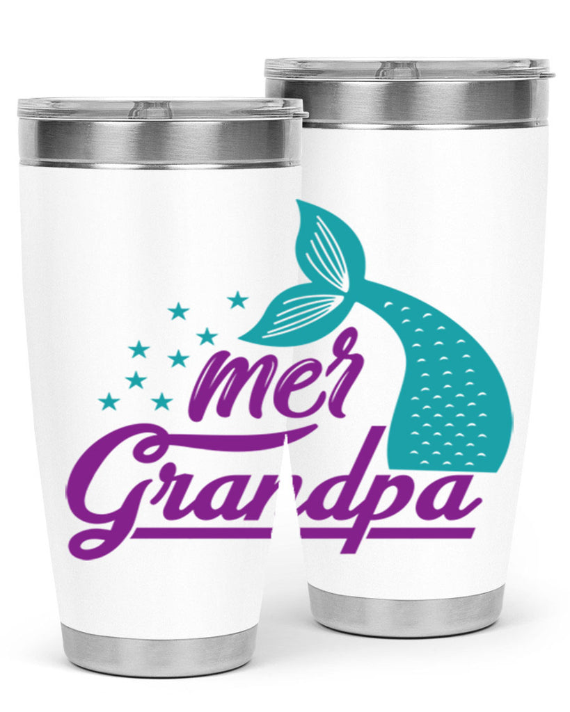 Mer Grandpa 329#- mermaid- Tumbler