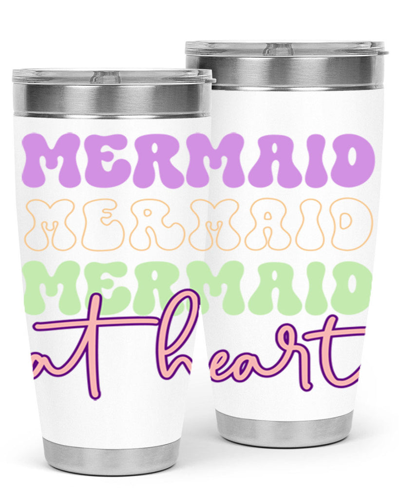 Mermaid At Heart 394#- mermaid- Tumbler