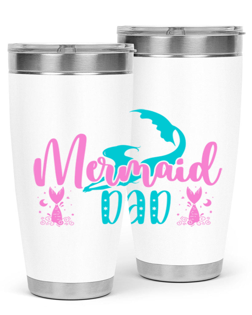 Mermaid Dad 356#- mermaid- Tumbler