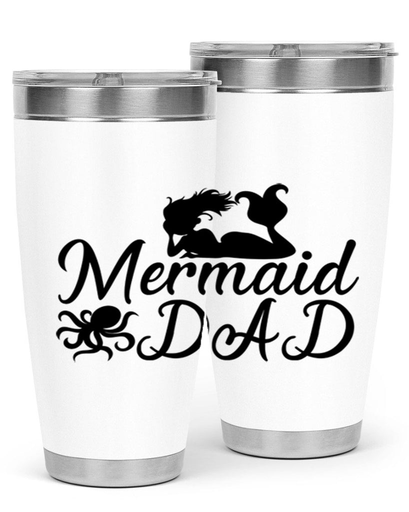 Mermaid Dad 357#- mermaid- Tumbler