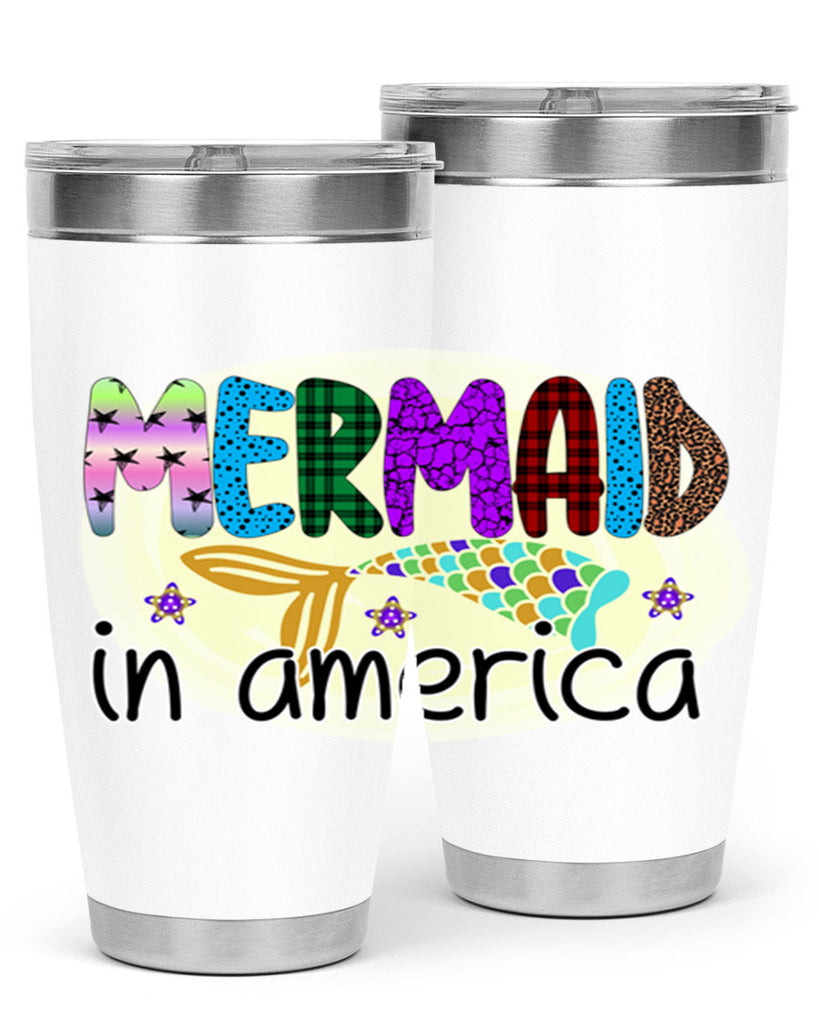 Mermaid In America 419#- mermaid- Tumbler